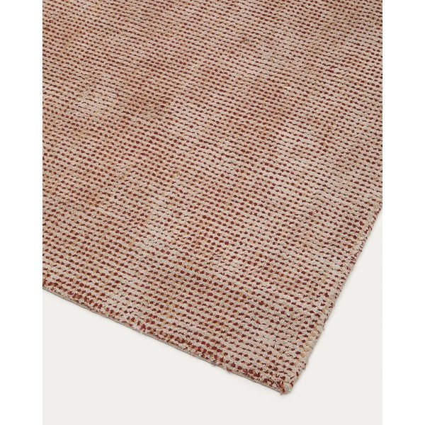 Ručně tkaný koberec z viskózyv terakotové barvě 160x230 cm Elvan – Kave Home-image-4