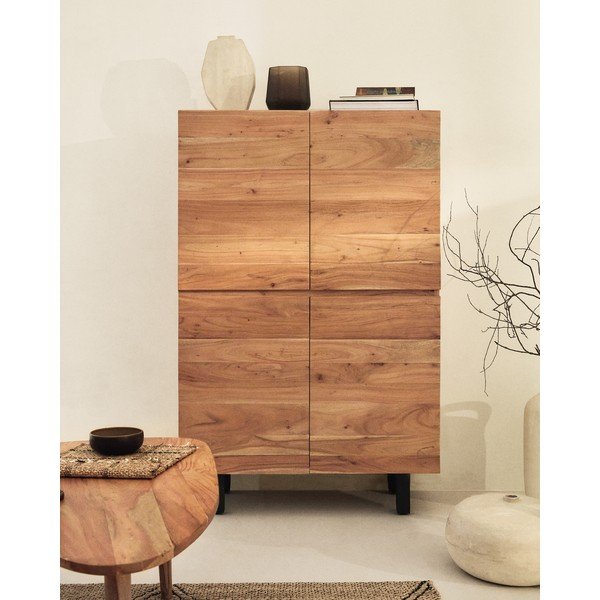 Komoda z masivu akácie v přírodní barvě 100x155x40,5 cm Uxue – Kave Home-image-1