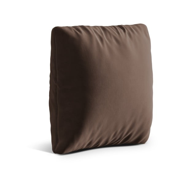 Hnědý sametový polštář na gauč Kemi – Cosmopolitan Design-image-1