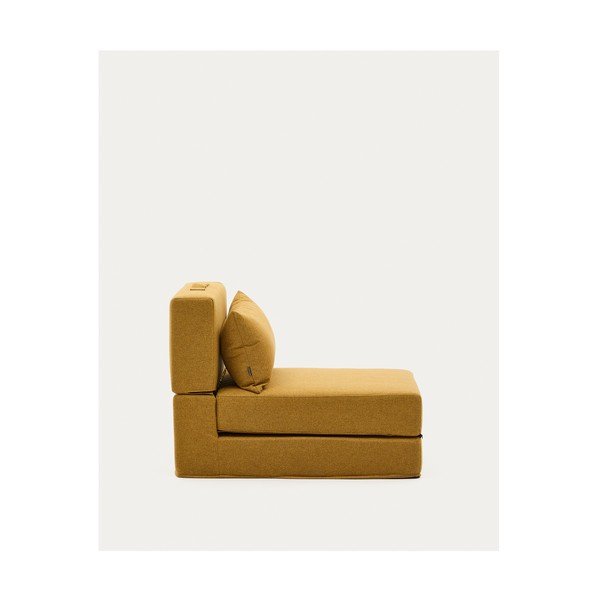 Rozkládací křeslo v hořčicové barvě Arty – Kave Home-image-4