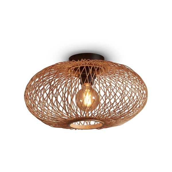 Stropní svítidlo s bambusovým stínidlem v bronzové barvě ø 40 cm Cango – Good&Mojo