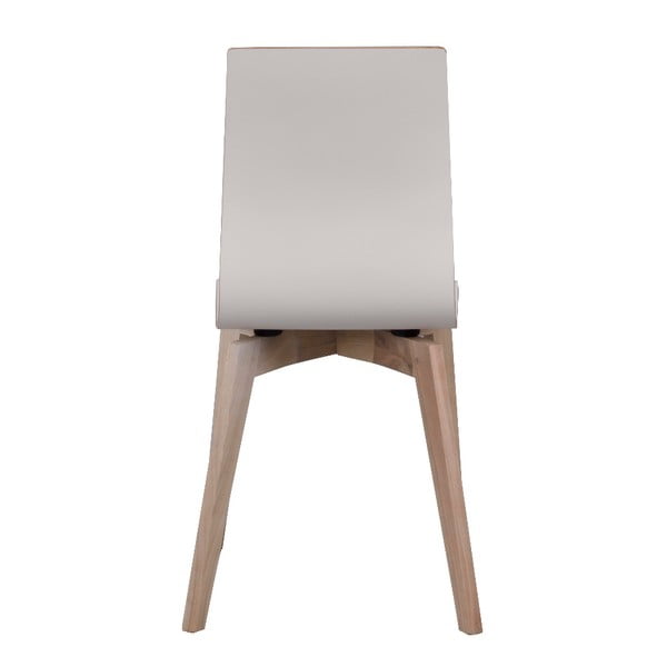 Bílá jídelní židle se světle hnědými nohami Rowico Grace-image-3