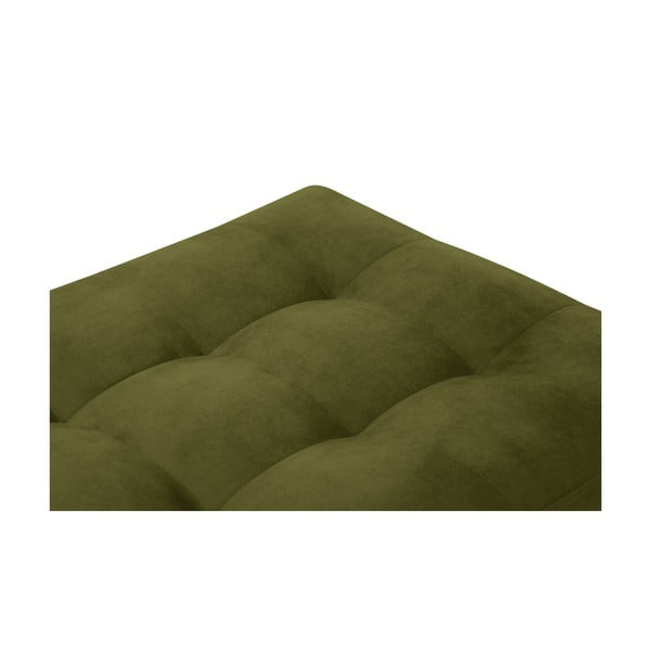 Olivově zelená sametová podnožka Milo Casa Santo-image-4