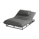 Tmavě šedé kovovo-polstrované zahradní lehátko Emma – Hartman