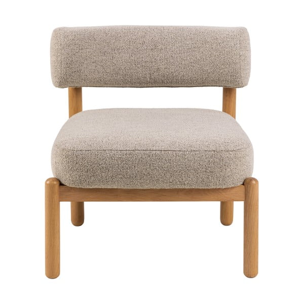 Béžové křeslo z textilie bouclé Burley – Actona