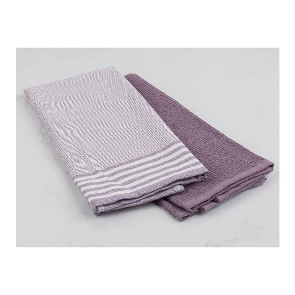 Sada 2 bavlněných ručníků Madame Coco Violetta, 40 x 60 cm
