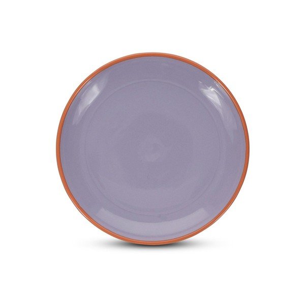 Oranžový/fialový dezertní  talíř z kameniny ø 18 cm Duo – ONA