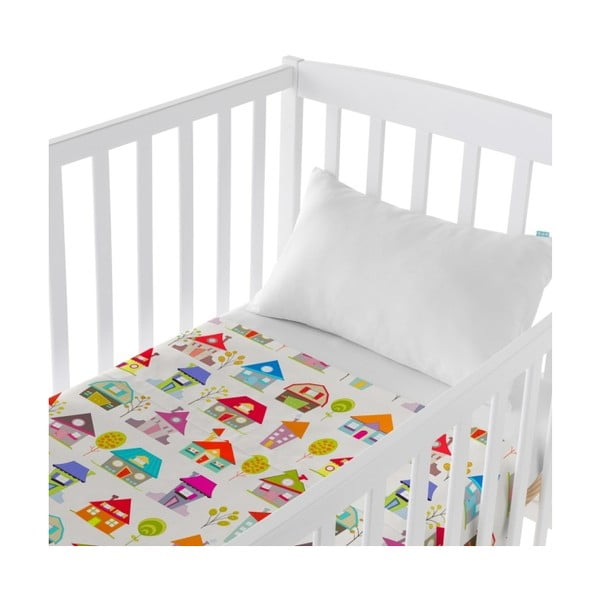 Set prostěradla a povlaku na polštář Little W My Town, 120 x 180 cm-image-1