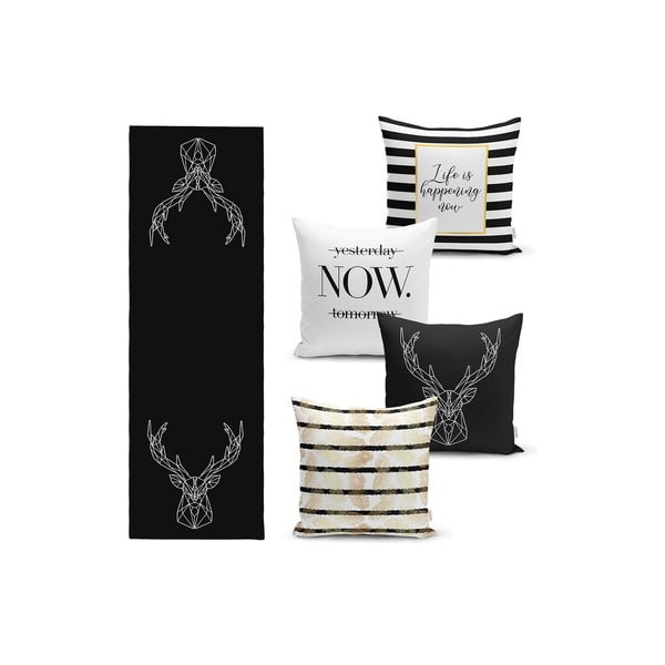Set povlaků na polštář a běhounu 5 ks – Mila Home