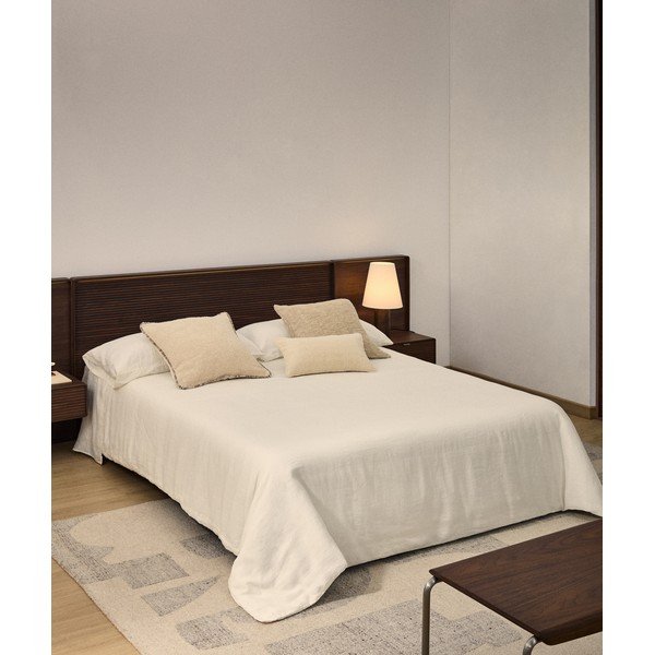 Slonovinové 3dílné povlečení na dvoulůžko/prodloužené 220x240 cm Simmel – Kave Home-image-1