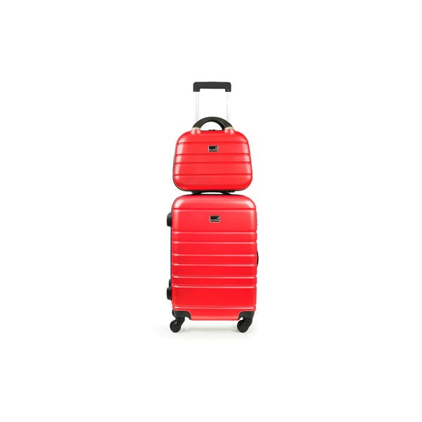 Sada příručního zavazadla a tašky Brand Developpement Vanity Case, červené