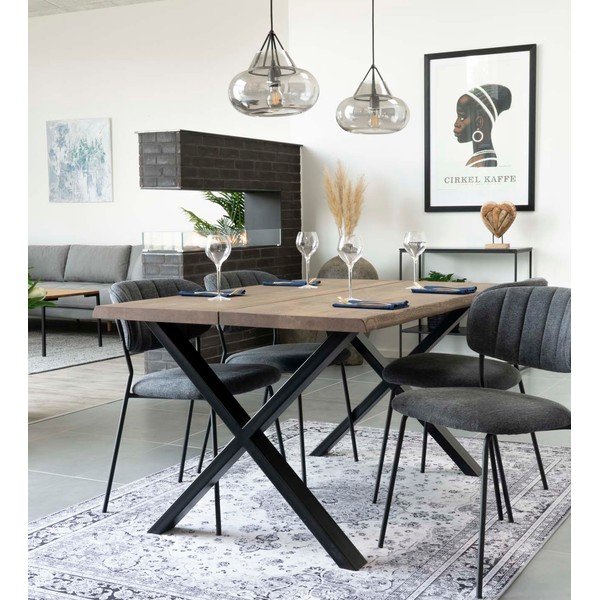 Jídelní stůl s deskou z masivního dubu House Nordic Toulon Smoked, 140 x 95 cm-image-1