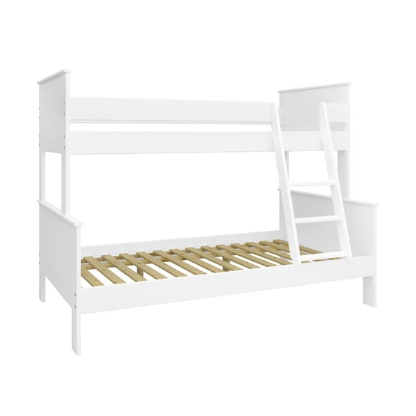 Bílá patrová dětská postel 120x200/90x200 cm Alba – Tvilum-image-2