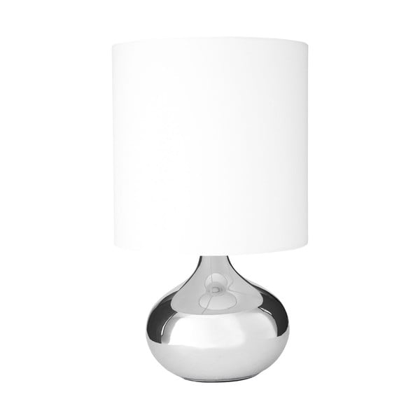 Bílo-stříbrná stolní lampa  Premier Housewares Nik