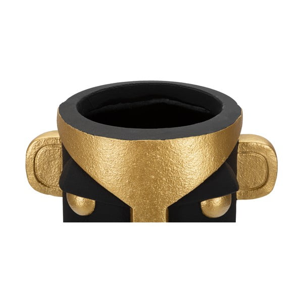 Vysoká váza z polyresinu v černo-zlaté barvě 40 cm Tribal – Mauro Ferretti-image-3