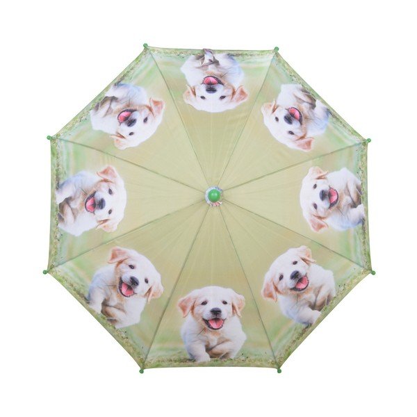 Světle zelený deštník s potiskem štěňátka Esschert Design Animals-image-1
