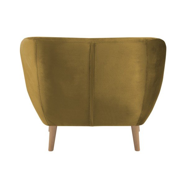 Hořčicově žluté křeslo Mazzini Sofas Amelie-image-3