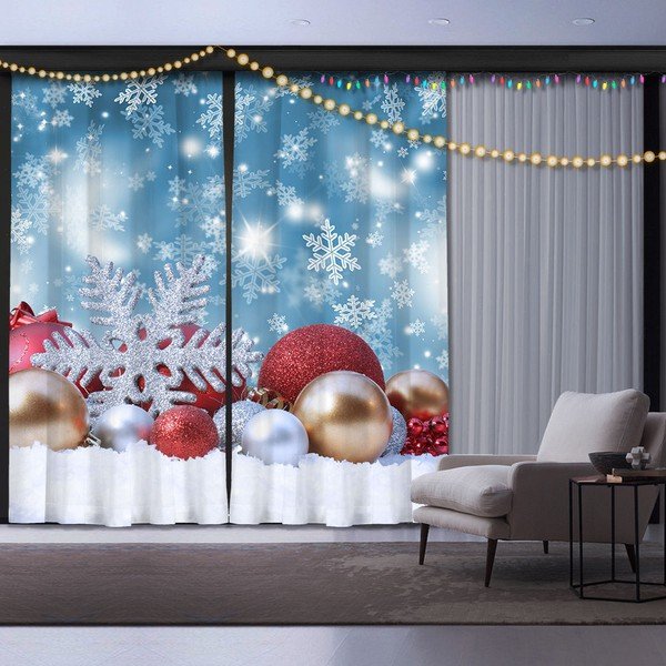 Sada 2 vánočních závěsů Christmas Sparkle