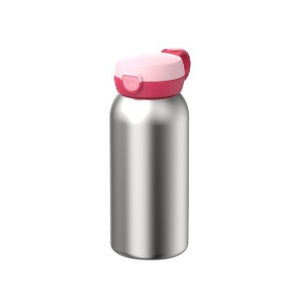 Růžová/ve stříbrné barvě kovová dětská termoska 500 ml Campus – Mepal