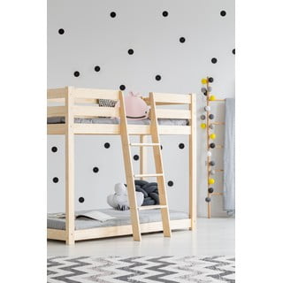Patrová dětská postel z borovicového dřeva 80x200 cm CLP - Adeko