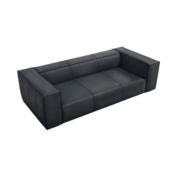 Tmavě modrá kožená pohovka 227 cm Madame – Windsor & Co Sofas-image-2