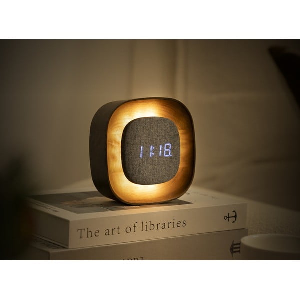 Digitální budík Lumos Walnut – Gingko-image-1