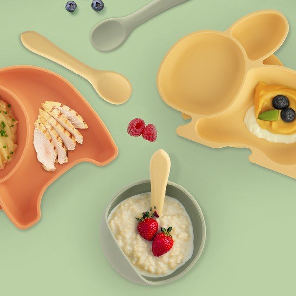 Žlutá dětská lžička ze silikonu – Orion-image-1