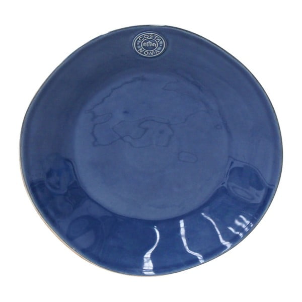 Modrý kameninový talíř Costa Nova Denim, ⌀ 27 cm