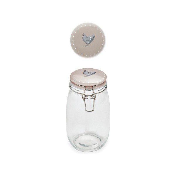 Skleněná dóza s kameninovým víčkem Cooksmart ® Farmers Kitchen, 1,5 l