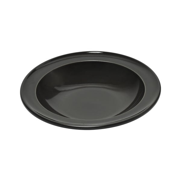 Pepřově černý polévkový talíř Emile Henry, ⌀ 22 cm