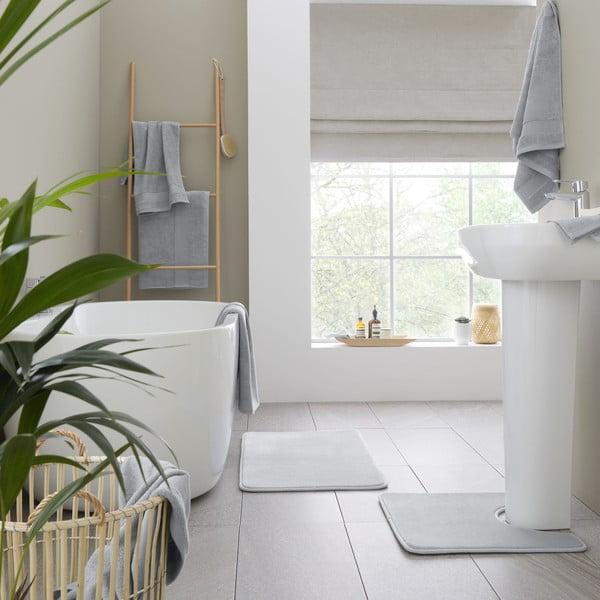 Světle šedé froté bavlněné ručníky a osušky v sadě 6 ks Anti-Bacterial – Catherine Lansfield-image-1