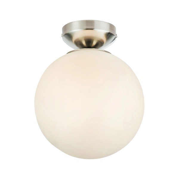 Bílé/ve stříbrné barvě stropní svítidlo se skleněným stínidlem Stintino – Markslöjd