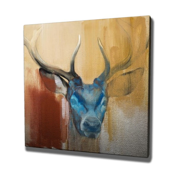Obraz na plátně Colorful Deer, 45 x 45 cm
