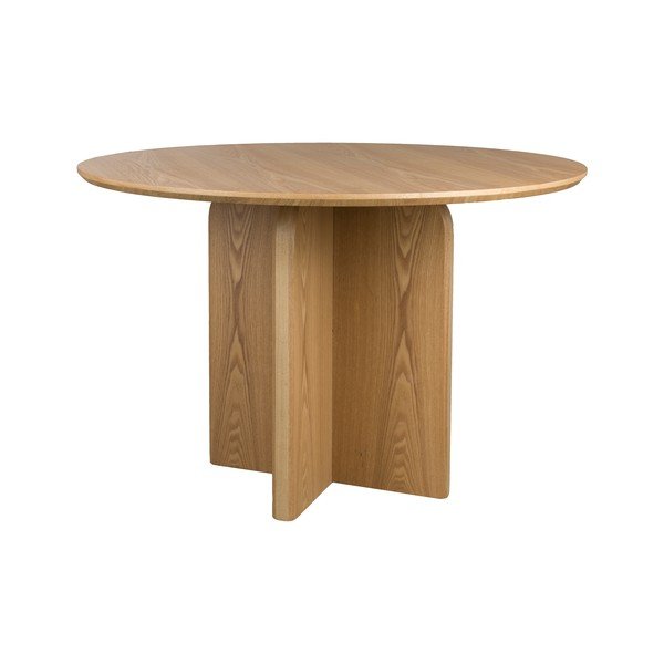 Kulatý jídelní stůl v dekoru dubu ø 120 cm Laurent – White Label
