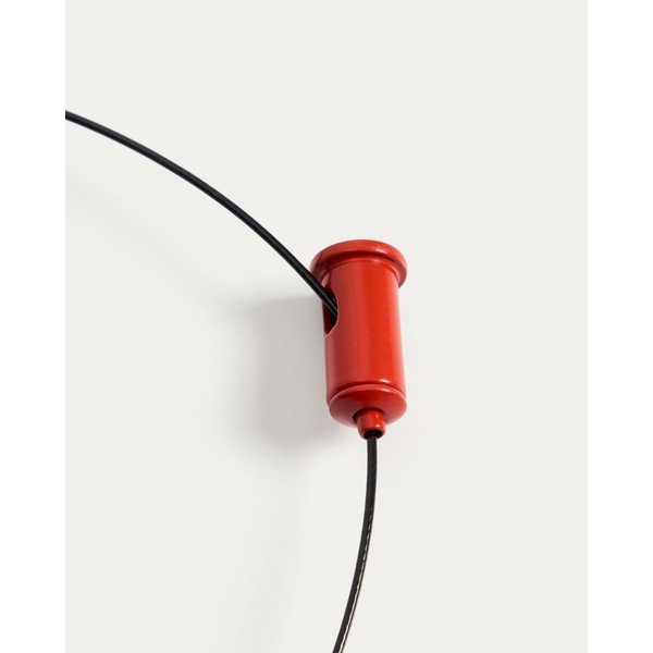 Červené LED stmívatelné závěsné svítidlo s kovovým stínidlem Porte – Kave Home-image-3