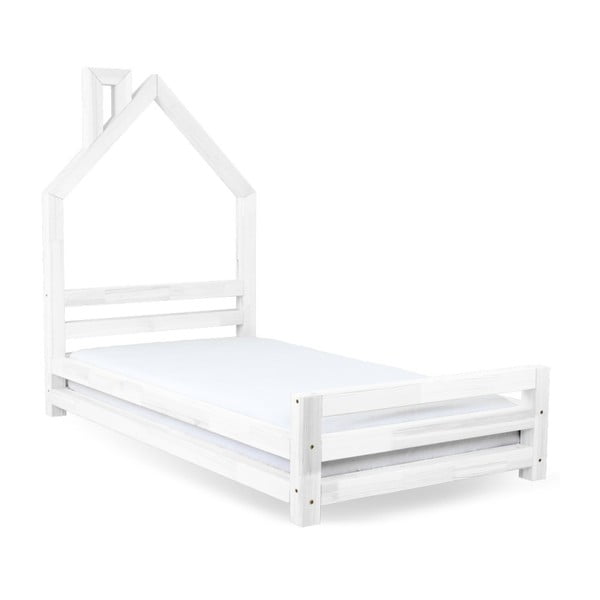 Dětská bílá postel z smrkového dřeva Benlemi Wally, 90 x 180 cm