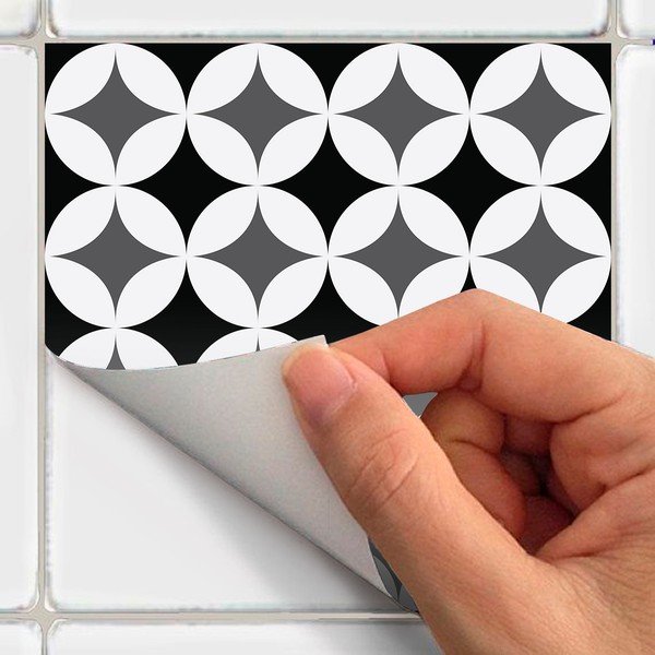 Sada 24 nástěnných samolepek Ambiance Chikito, 10 x 10 cm-image-1