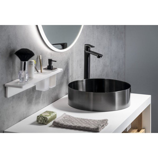 Matně černá stojánková umyvadlová baterie Pax – Sapho-image-4