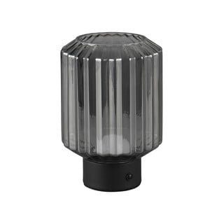 Černo-šedá stmívatelná LED stolní lampa se skleněným stínidlem (výška 19,5 cm) Lord – Trio