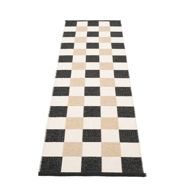 Černo-krémový vnitřní a venkovní běhoun 70x240 cm Pix Black Vanilla – Pappelina