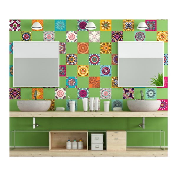 Sada 60 dekorativních samolepek na stěnu Ambiance Flow, 15 x 15 cm-image-3