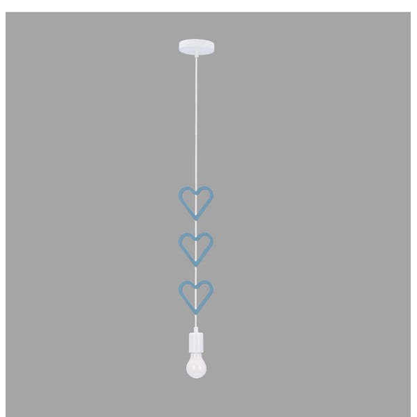 Bílo-modré dětské svítidlo s kovovým stínidlem Single – Candellux Lighting-image-1
