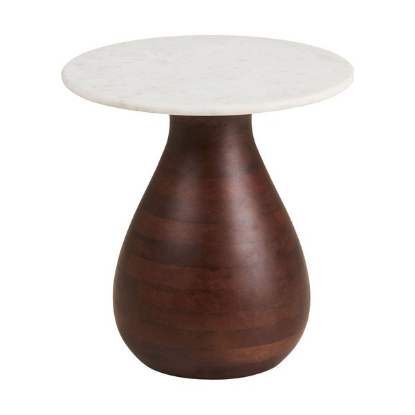 Kulatý odkládací stolek s mramorovou deskou  ø 40 cm Heide – House Nordic-image-2