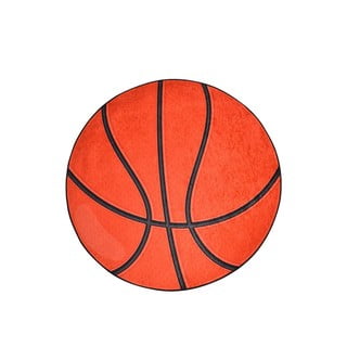 Oranžový dětský protiskluzový koberec Conceptum Hypnose Basketball, ø 140 cm