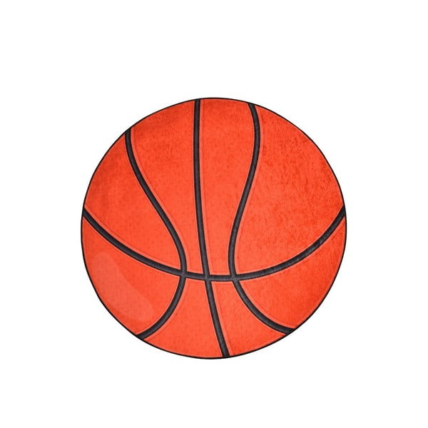 Oranžový dětský protiskluzový koberec Conceptum Hypnose Basketball, ø 140 cm