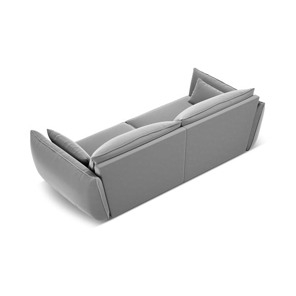 Světle šedá sametová pohovka 208 cm Vanda – Mazzini Sofas-image-3