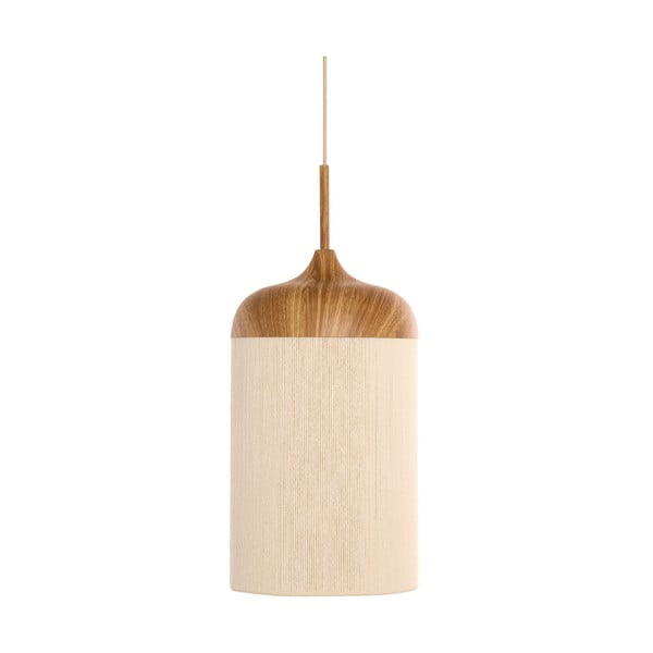 Závěsné svítidlo v přírodní barvě s textilním stínidlem ø 22 cm Dania – Light & Living