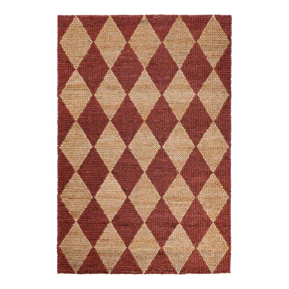 Ručně tkaný běhoun s příměsí juty v terakotové barvě 60x230 cm Effie Diamond – Flair Rugs
