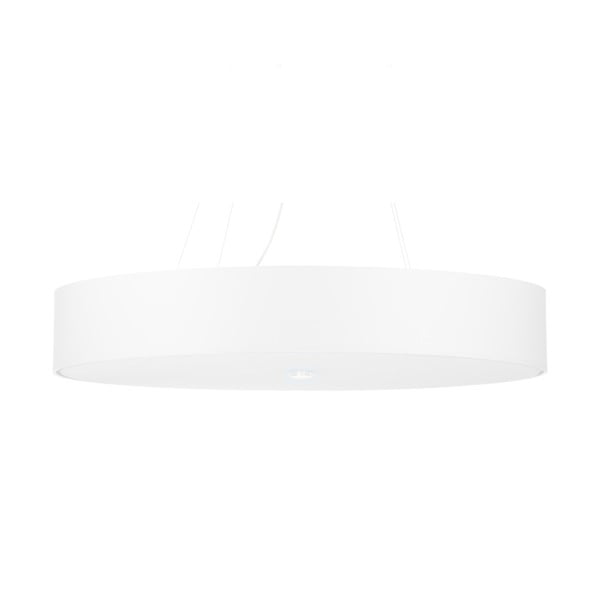 Bílé závěsné svítidlo s textilním stínidlem ø 80 cm Herra – Nice Lamps
