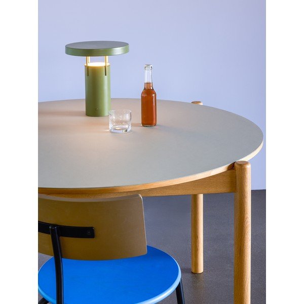 Kulatý jídelní stůl z dubového dřeva ø 115 cm Oblique – Hübsch-image-1